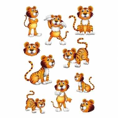 10x tijger stickertjes voor kinderen