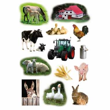 117x boerderij dieren stickertjes voor kinderen