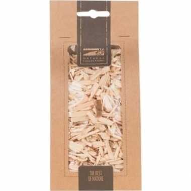 1x zakje naturel houtsnippers 150 gram