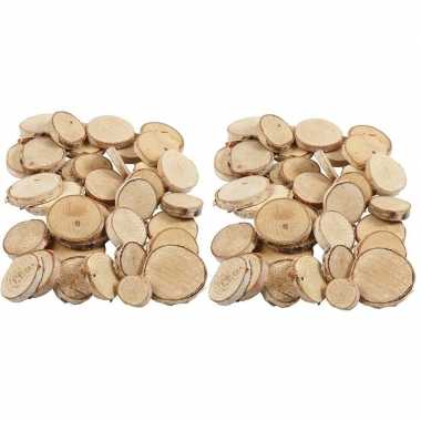 2x hout mix boomstammetjes 600 gram