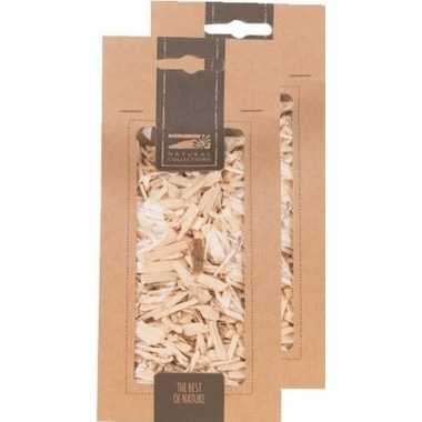 2x zakje naturel houtsnippers 150 gram
