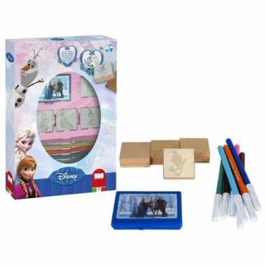 Frozen knutsel stempel set 12 delig