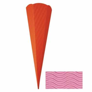 Kartonnen schoolzak roze 68 cm