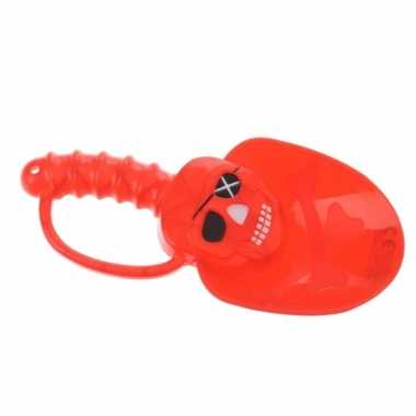 Klein rood schepje doodshoofd 21cm