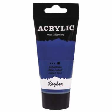 Kobalt blauwe acrylverf/hobbyverf op waterbasis 75 ml