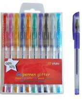 10 stuks glitter gekleurde gelpennen 10183167