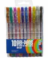 10 stuks glitter gekleurde gelpennen