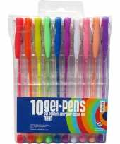 10 stuks neon gekleurde gelpennen