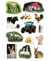 117x boerderij dieren stickertjes voor kinderen
