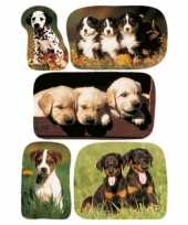 45x honden puppy stickertjes voor kinderen