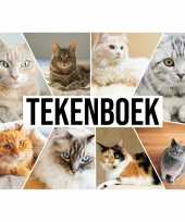 A4 katten waaier schetsboek tekenboek kleurboek schetsblok wit papier