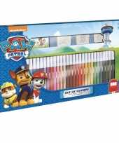 Knutselmateriaal paw patrol hondjes stempelset met stiften 41 delig