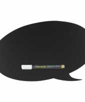 Zwart schrijfbord tekstwolk vorm 47 x 27 cm