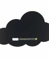 Zwart schrijfbord wolk vorm 49 x 30 cm